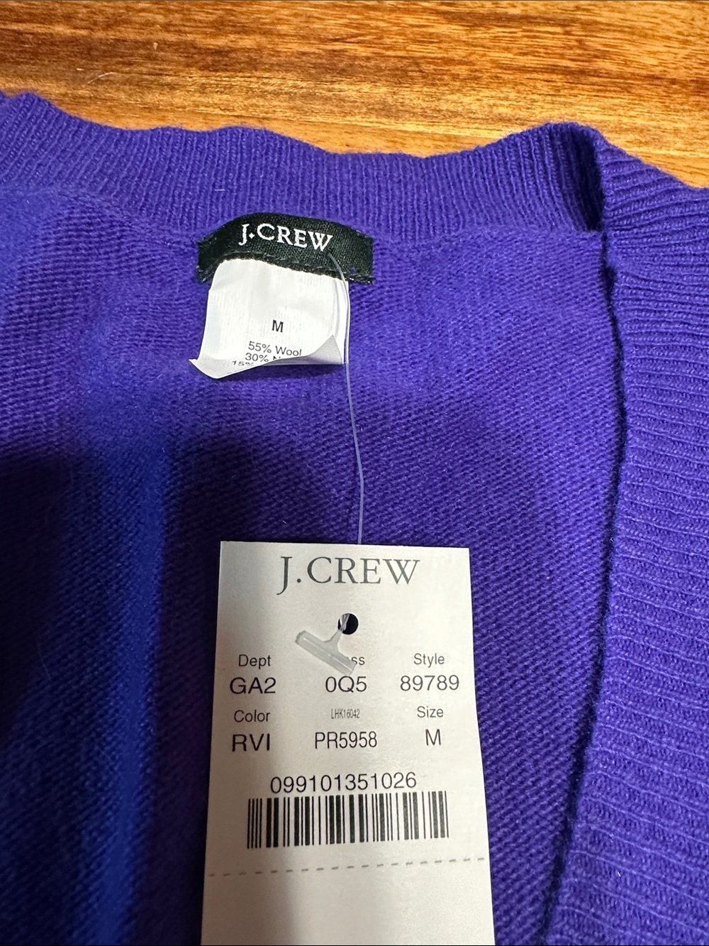 J. Crew Women’s V-Neck Sweater in Purple - Picture 3 of 5